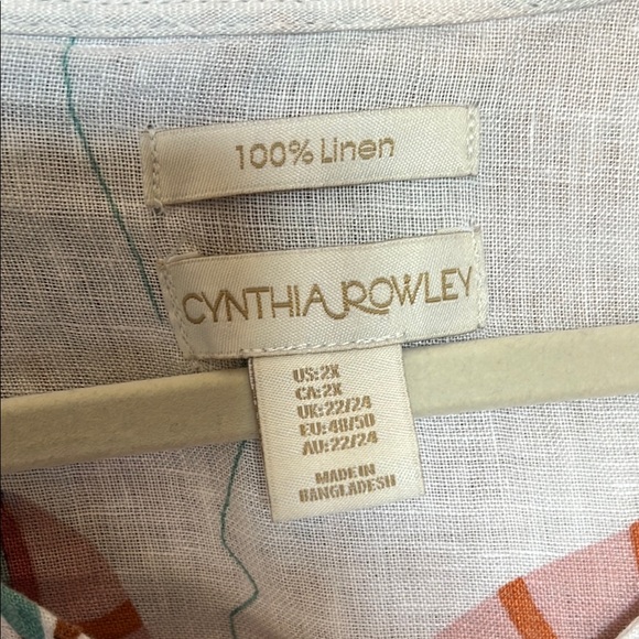 Cynthia Rowley Multicolor Leaf Print Blouse - Picture 2 of 3